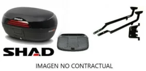 Baul sh46 con respaldo y herrajes para BANDIT GSF 650 2004-2017