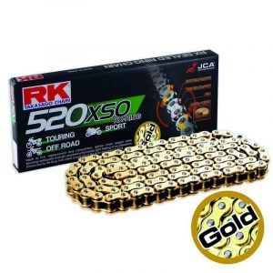 Cadena RK reforzada 520xso 110 eslabones dorada DOMINATOR 650