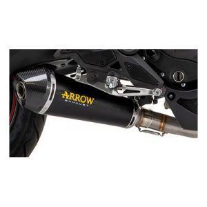 Escape homologado arrow xkone black y colector catalizado para kawasaki versys 650 2016-2022