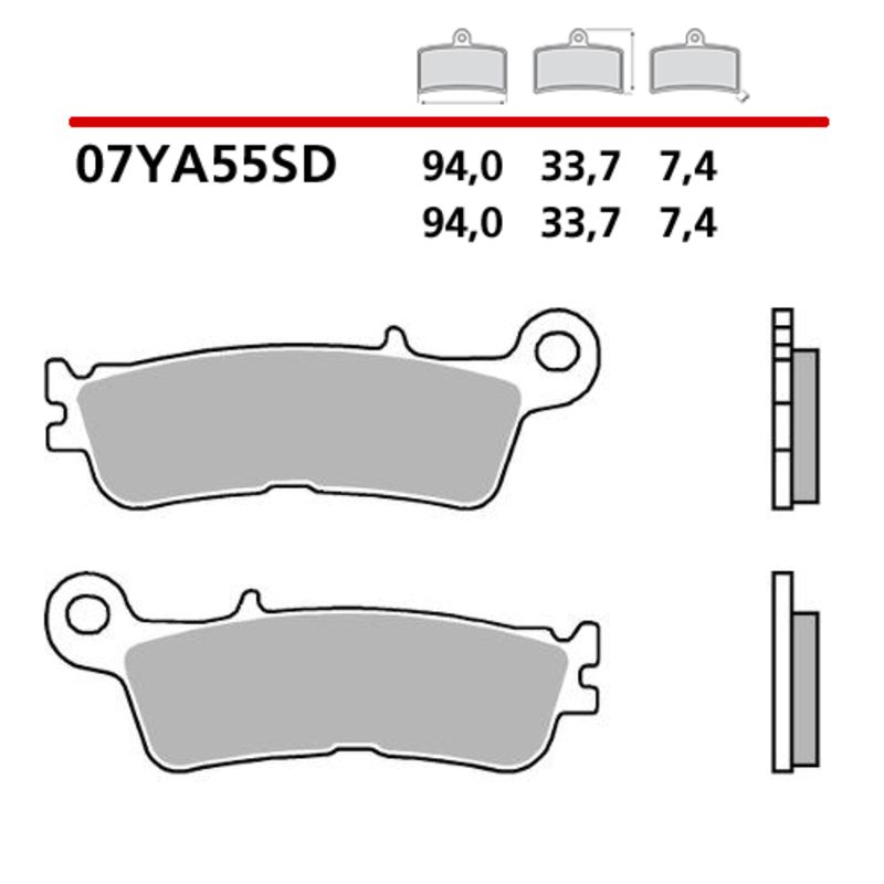 Pastillas de freno sinterizadas BREMBO - 07YA55SD