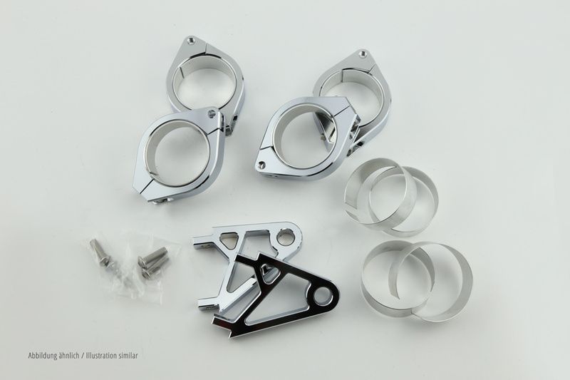 Soporte de faro para horquilla HIGHSIDER (extra corto) aluminio CNC - Ø 38-41 mm
