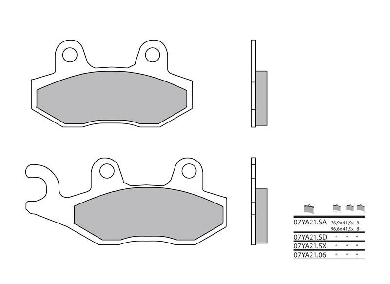 Pastillas de freno BREMBO carretera sinterizadas - 07YA21LA