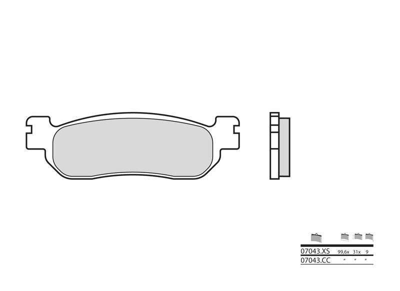 Pastillas de freno sinterizadas Brembo 07043XS