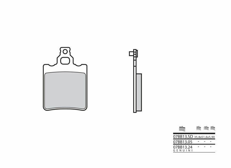 Pastillas de freno sinterizadas Brembo 07BB13SD