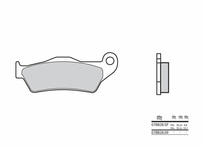 Pastillas de freno sinterizadas Brembo 07BB28SP