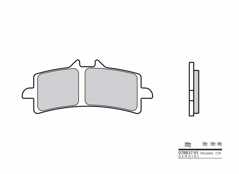 Pastillas de freno sinterizadas de competición Brembo 07BB37RC