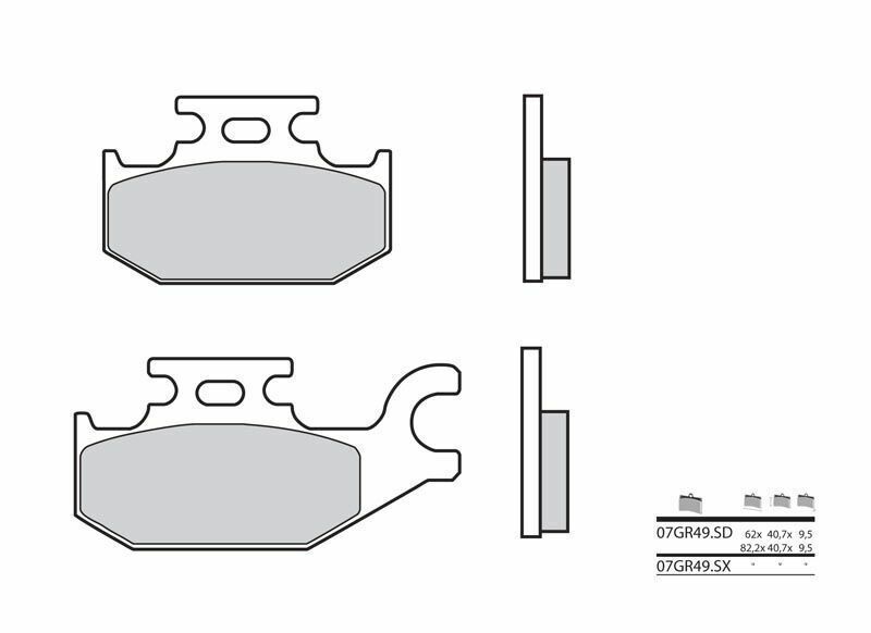 Pastillas de freno sinterizadas BREMBO Off Road - CAN-AM 1000 Maverick Commander