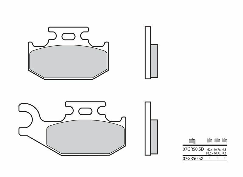 Pastillas de freno sinterizadas de competición Brembo 07GR50SX