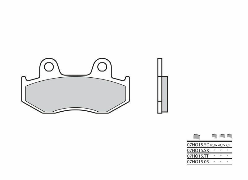 Pastillas de freno sinterizadas de competición Brembo 07HO15SX
