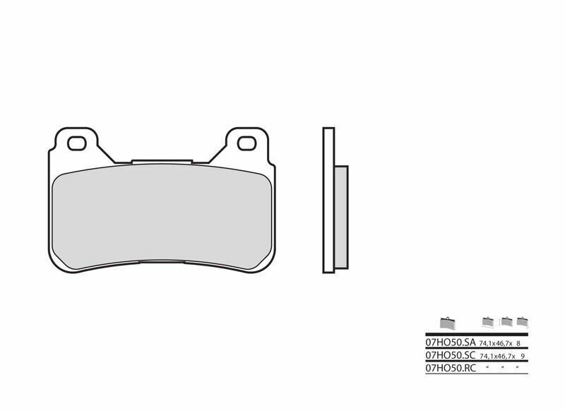 Pastillas de freno sinterizadas de competición Brembo 07HO50RC