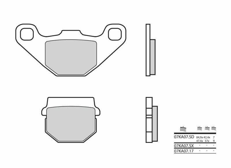 Pastillas de freno sinterizadas de competición Brembo 07KA07SX
