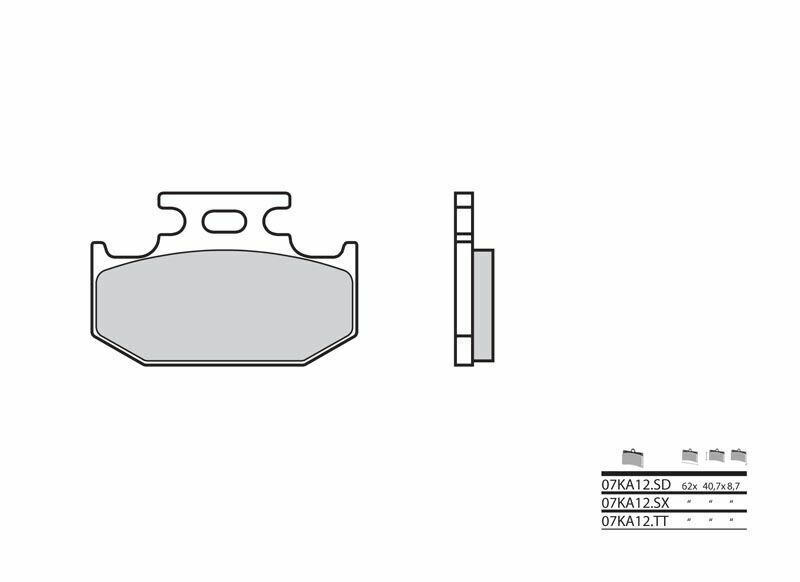 Pastillas de freno sinterizadas de competición Brembo 07KA12SX