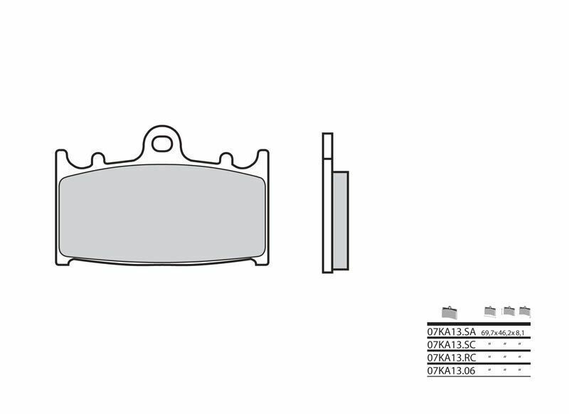 Pastillas de freno sinterizadas de competición Brembo 07KA13RC