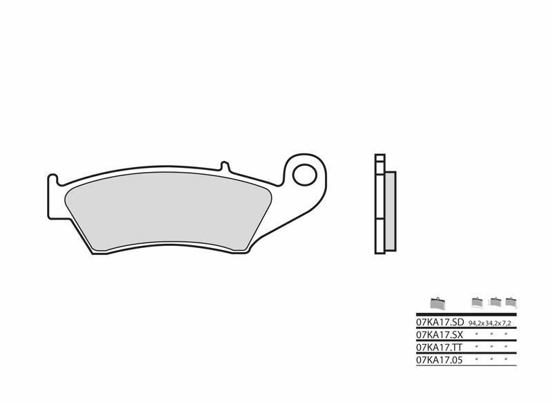 Pastillas de freno sinterizadas de competición Brembo 07KA17SX