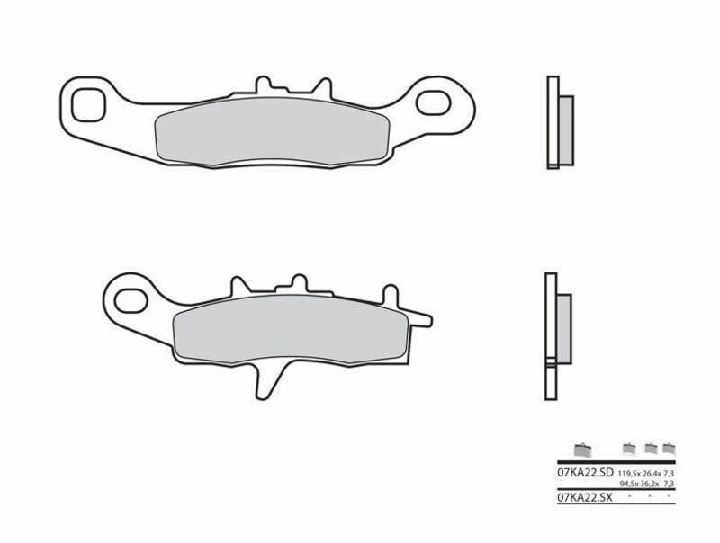Pastillas de freno sinterizadas de competición Brembo 07KA22SX