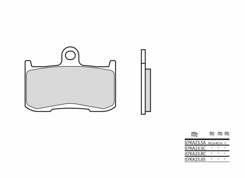 Pastillas de freno sinterizadas de competición Brembo 07KA23RC