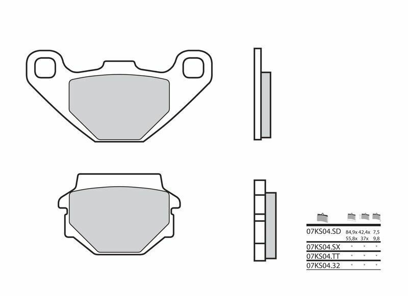 Pastillas de freno sinterizadas de competición Brembo 07KS04SX