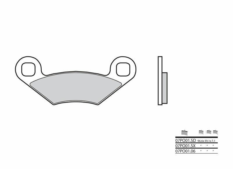 Pastillas de freno sinterizadas Brembo 07PO01SD