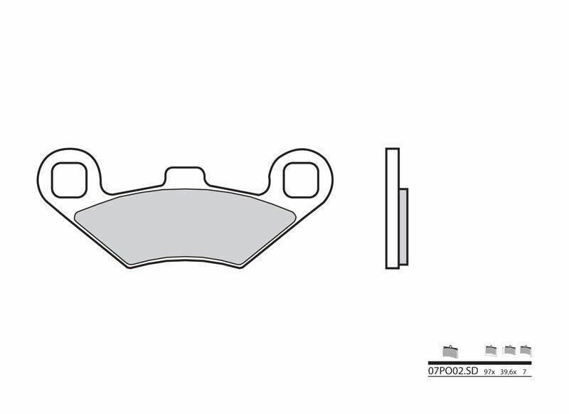 Pastillas de freno sinterizadas Brembo 07PO02SD