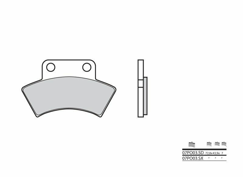 Pastillas de freno sinterizadas Brembo 07PO03SD