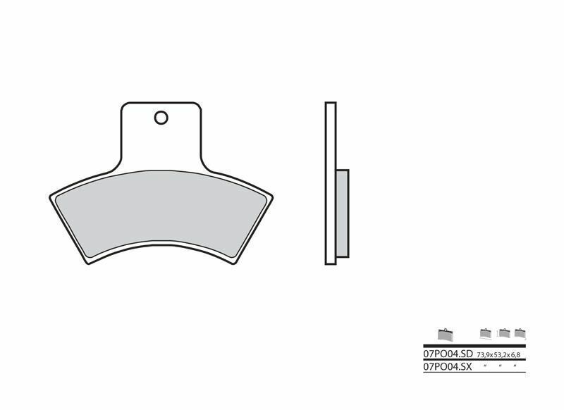 Pastillas de freno sinterizadas Brembo 07PO04SD
