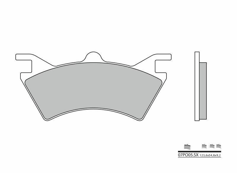 Pastillas de freno sinterizadas de competición Brembo 07PO05SX
