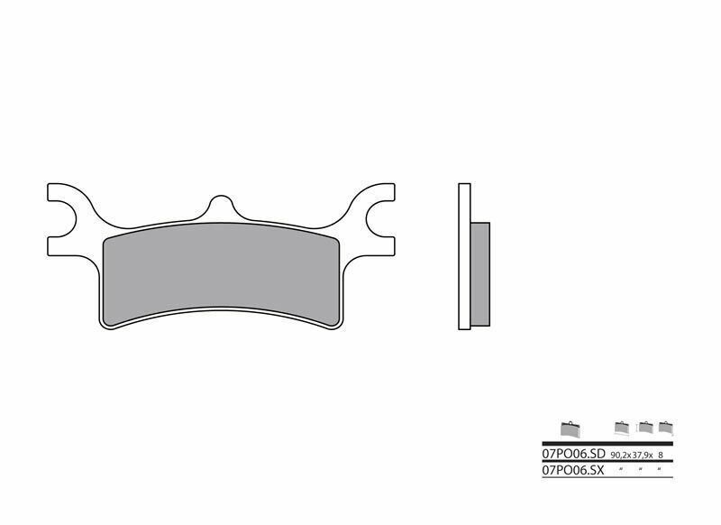 Pastillas de freno sinterizadas Brembo 07PO06SD