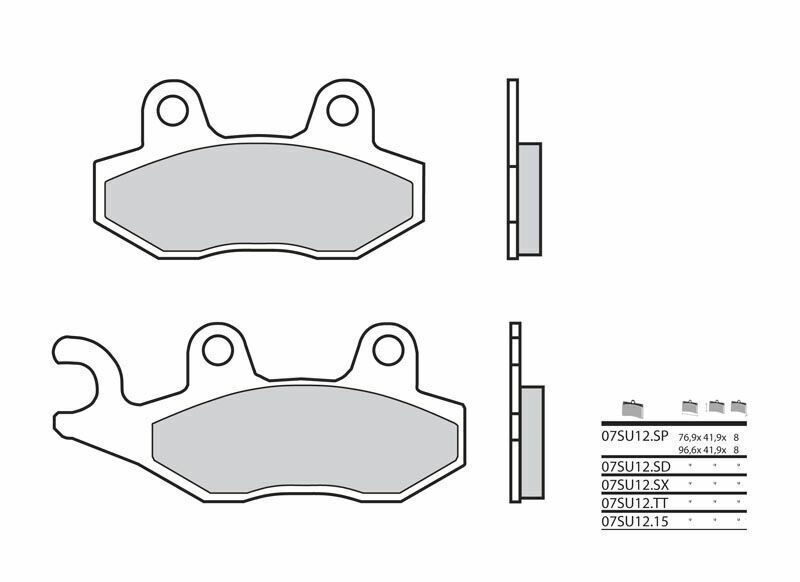 Pastillas de freno sinterizadas Brembo 07SU12SD