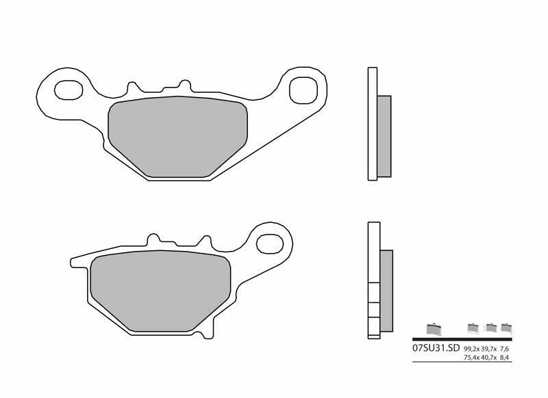 Pastillas de freno sinterizadas Brembo 07SU31SD