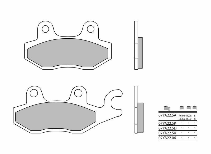 Pastillas de freno sinterizadas de competición Brembo 07YA22SX