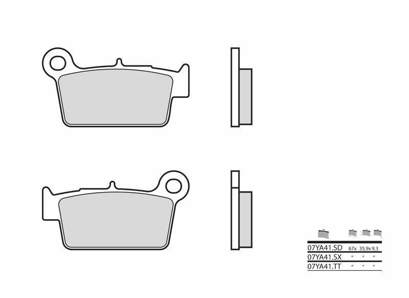 Pastillas de freno sinterizadas de competición Brembo 07YA41SX
