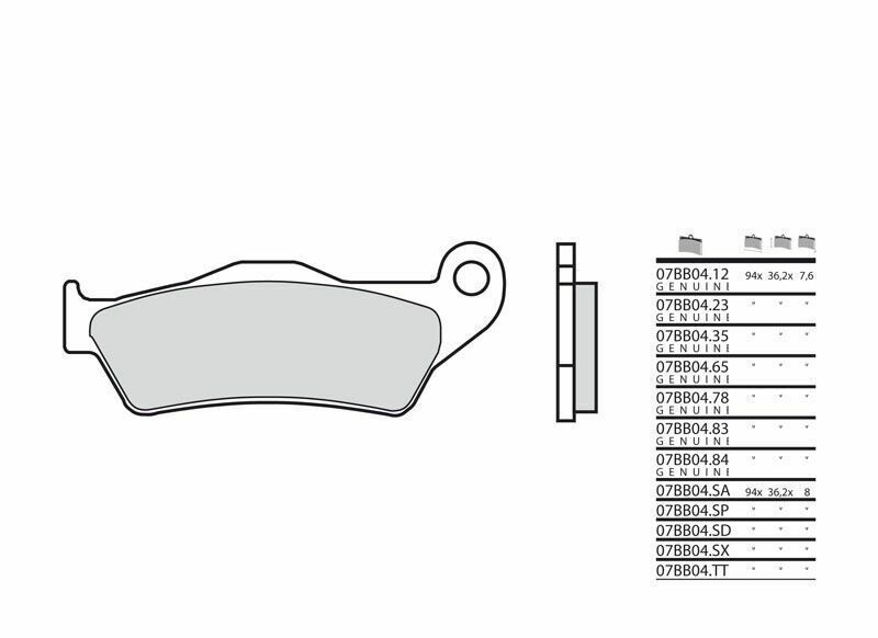 Pastillas Brembo organico 07BB04CC