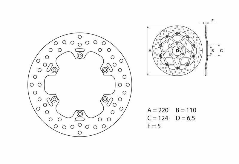 Disco de freno BREMBO Serie Oro redondo fijo