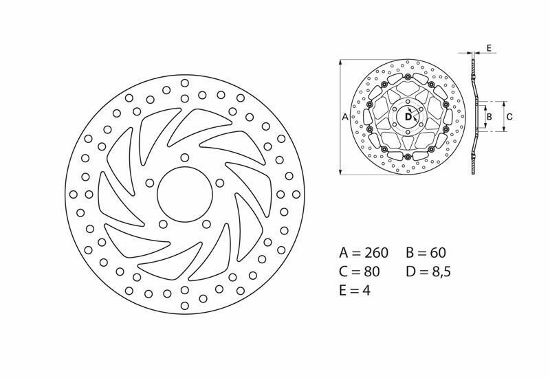 Disco de freno BREMBO Serie Oro redondo fijo
