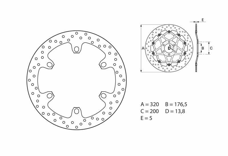 Disco de freno BREMBO Serie Oro redondo fijo