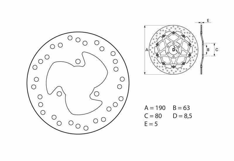Disco de freno BREMBO Serie Oro redondo fijo