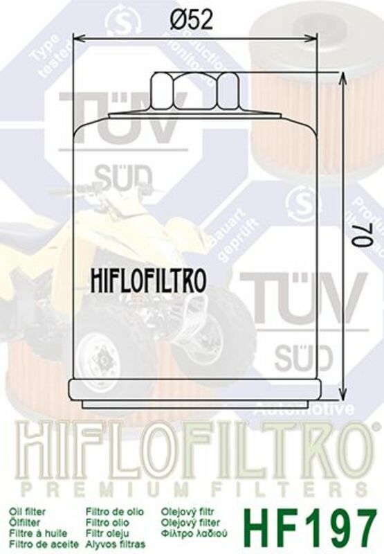 Filtro de Aceite Hiflofiltro HF197