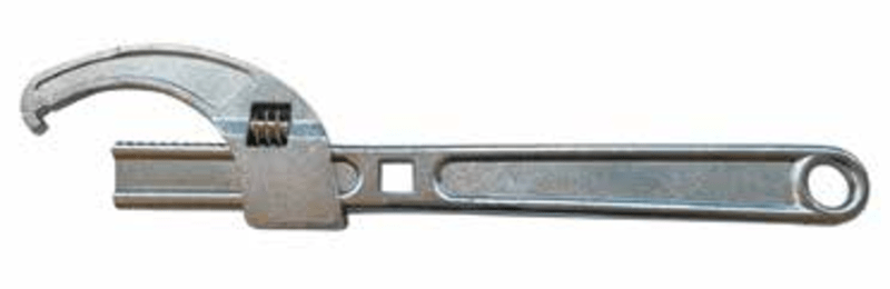 Llave regulable para fijación de anillos Ø25-70. Acero Chrome vanadium.