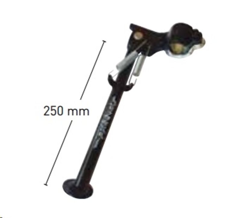 Caballete lateral universal para tubo Ø26-Ø32 – largo 250mm