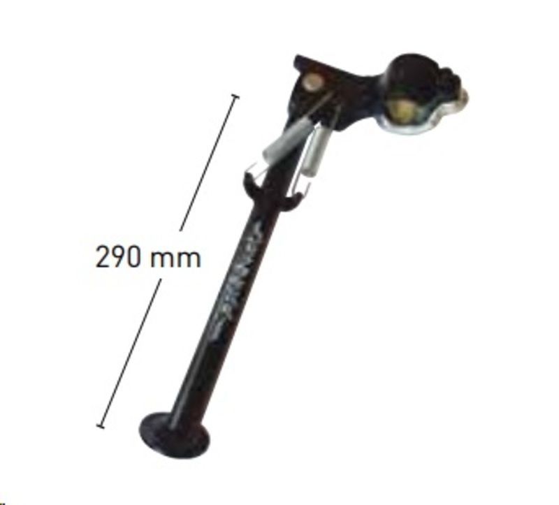 Caballete lateral universal para tubo Ø26-Ø32 – largo 290mm