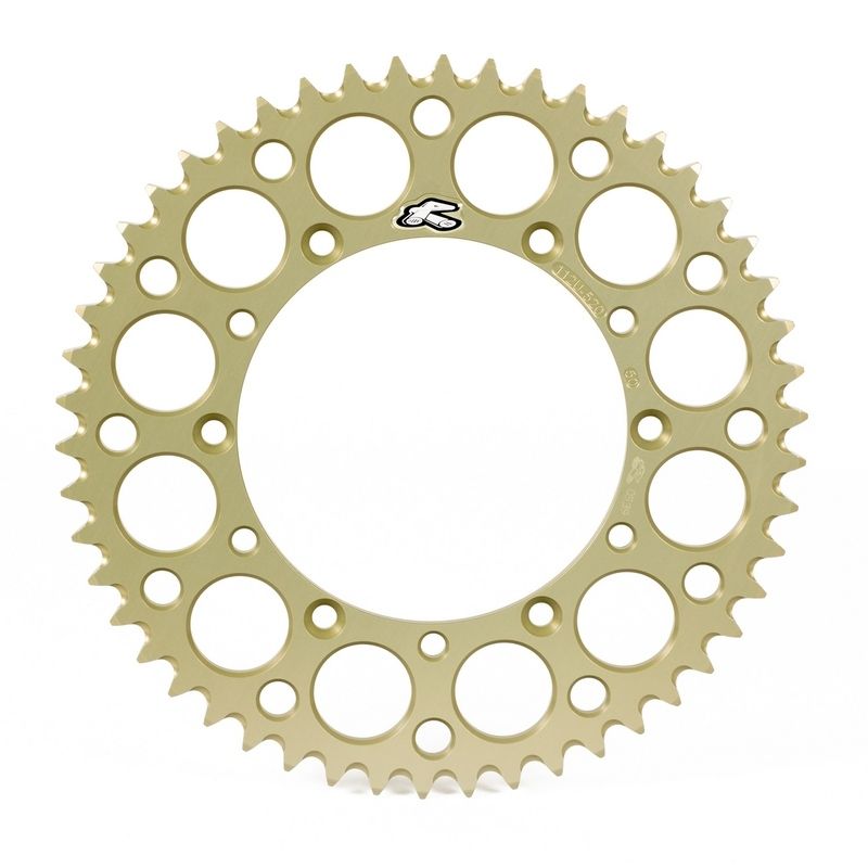 Corona RENTHAL aluminio ultraligera autolimpiable anodizada 154U - Paso 520