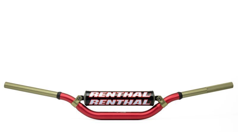 Manillar Renthal Twinwall alto rojo con protector