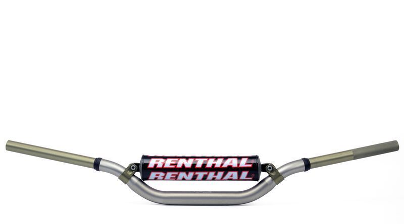 Manillar Renthal Twinwall Carmichael alto titanio con protector negro 997-01-TG-02-185