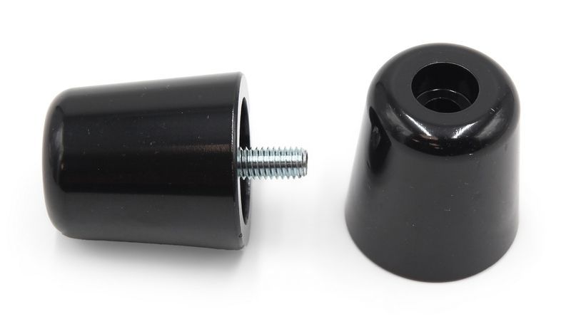 Contrapesos de manillar V PARTS Aluminio Piaggio Negro