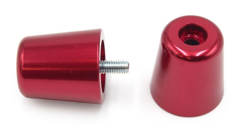 Contrapesos de manillar V PARTS Aluminio Piaggio Rojo