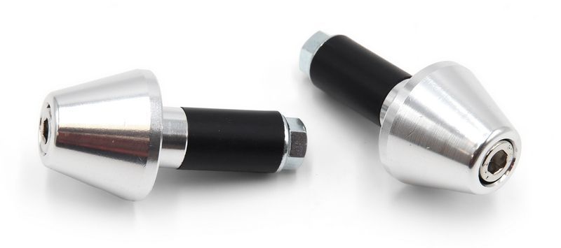 Contrapesos de manillar cónicos V PARTS aluminio 13,5mm - Plata