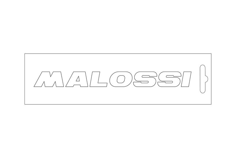 Adhesivo MALOSSI Logo 14cm - Blanco