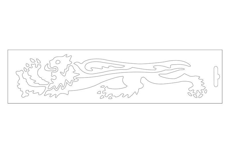 Adhesivo MALOSSI León lado izquierdo 23cm - Blanco