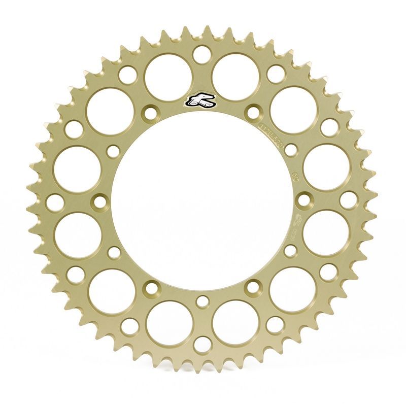 Corona RENTHAL aluminio ultraligera autolimpiable 112U - Paso 520 - Hard Anodized Limited Edition