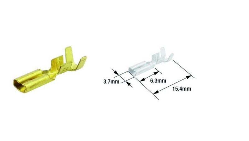 Terminal eléctrico TOURMAX tipo 110 hembra (2,79 mm) - 100 unidades